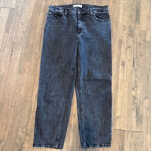 Abercrombie The Mom High Rise Black Denim Jeans